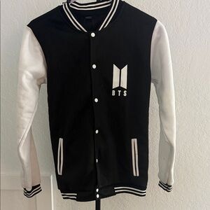 BTS Black and White Varsity Jacket